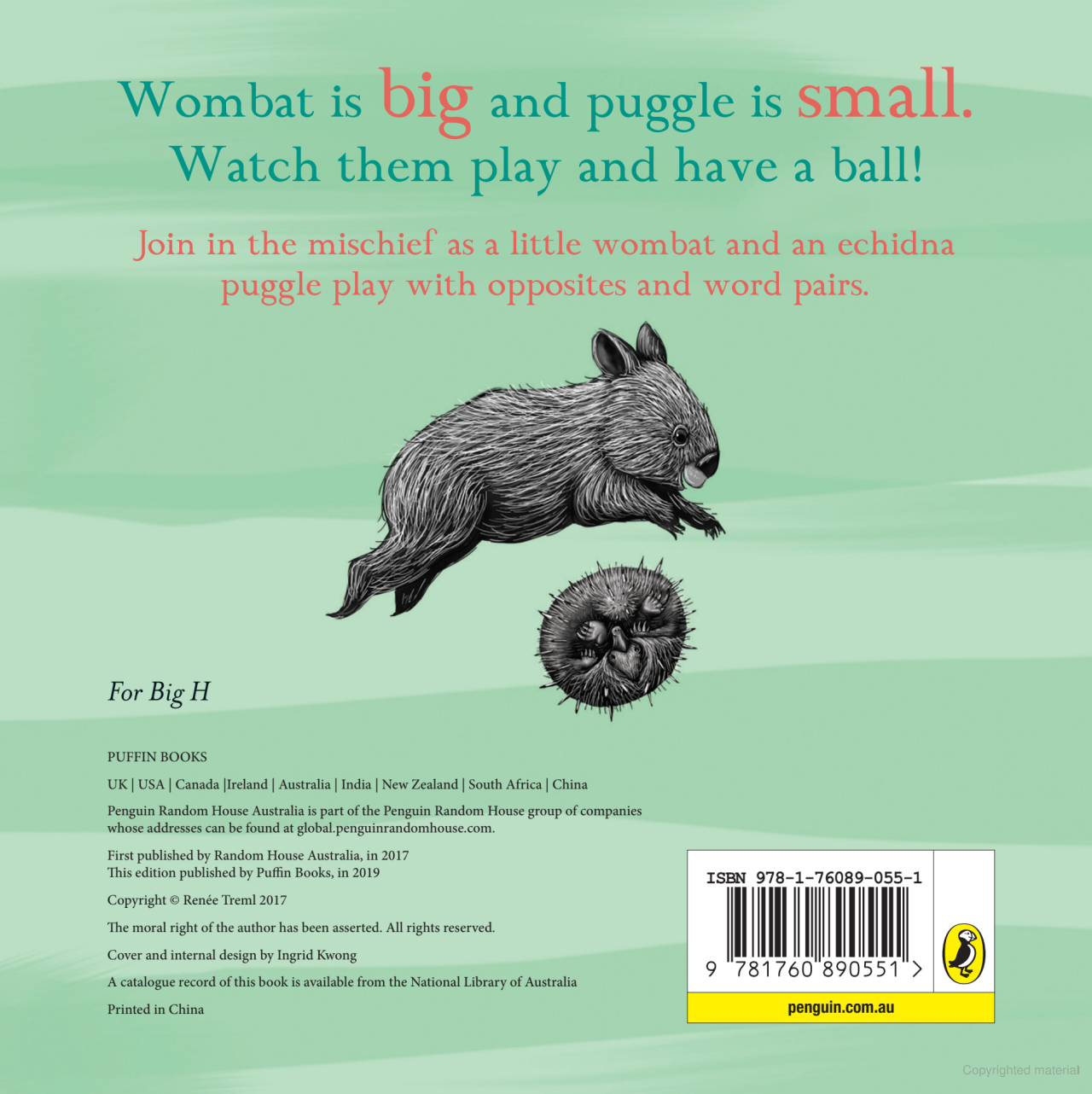 Wombat Big, Puggle Small (Board Book)